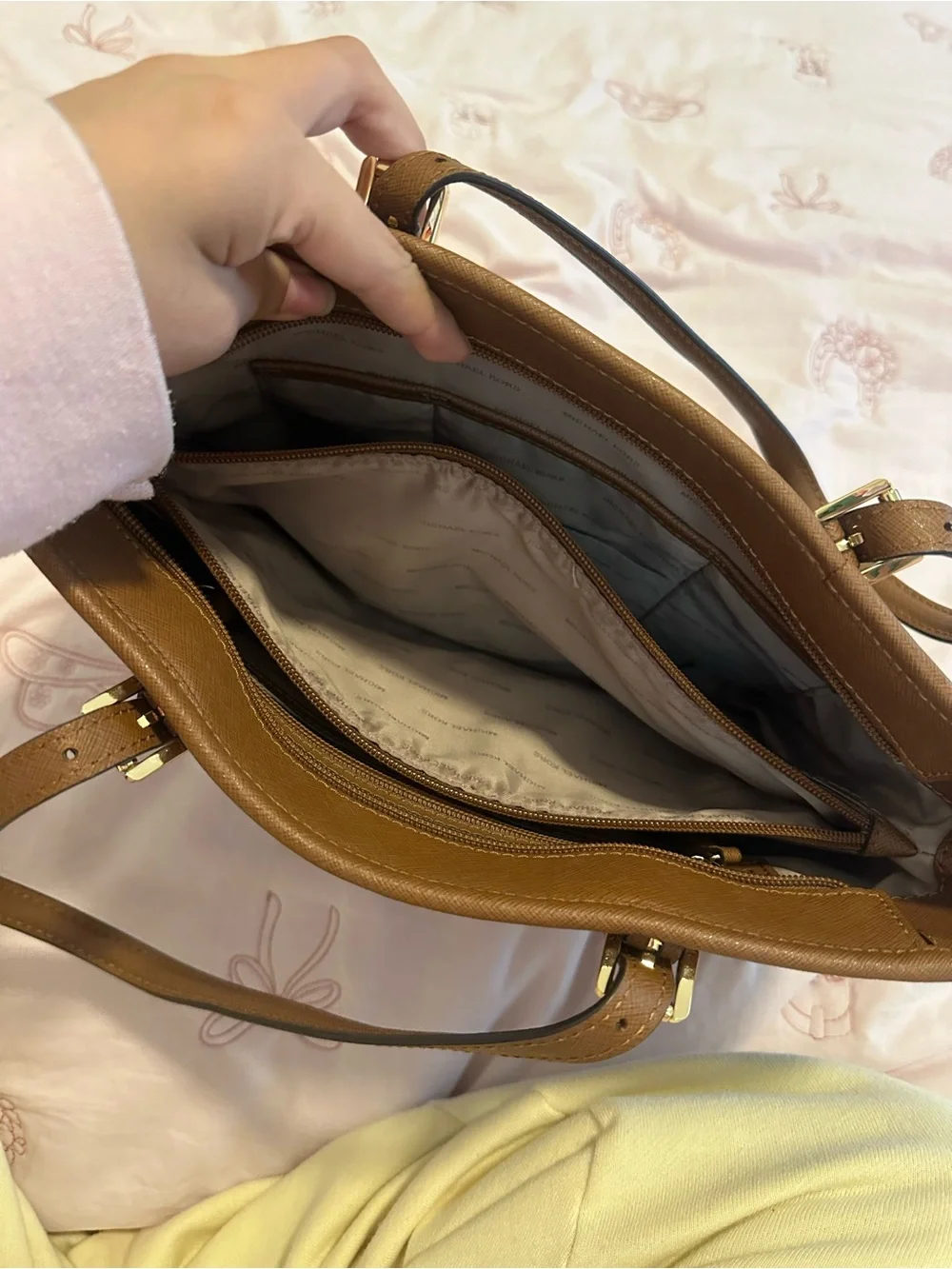 Michael Kors Cognac Saffiano Leather Tote
